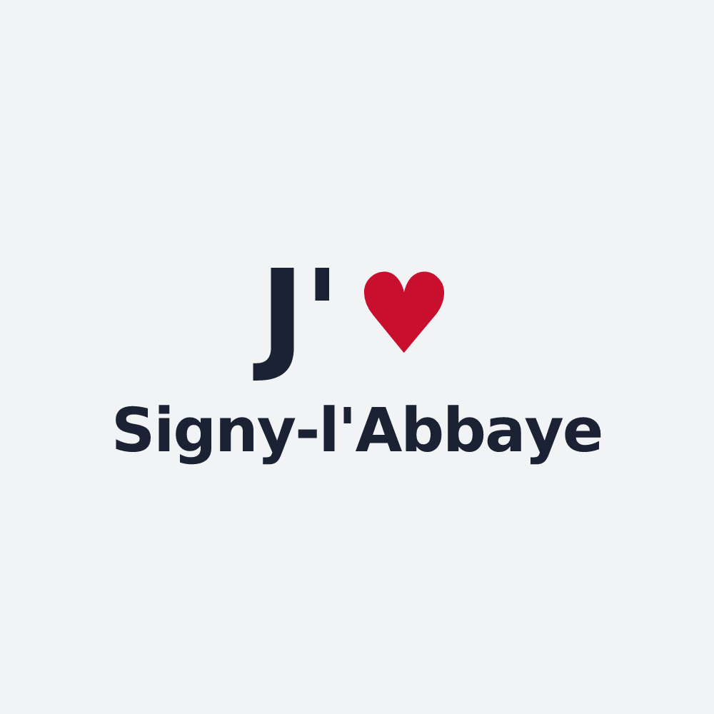 Poster personnalisé Signy-l'Abbaye — design J'aime Signy-l'Abbaye