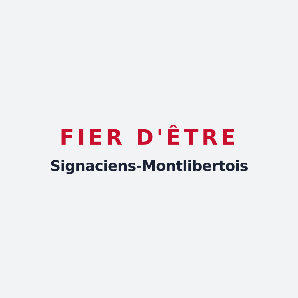 Poster « Fier d'être Signaciens-Montlibertois » — design pour Signy-Montlibert