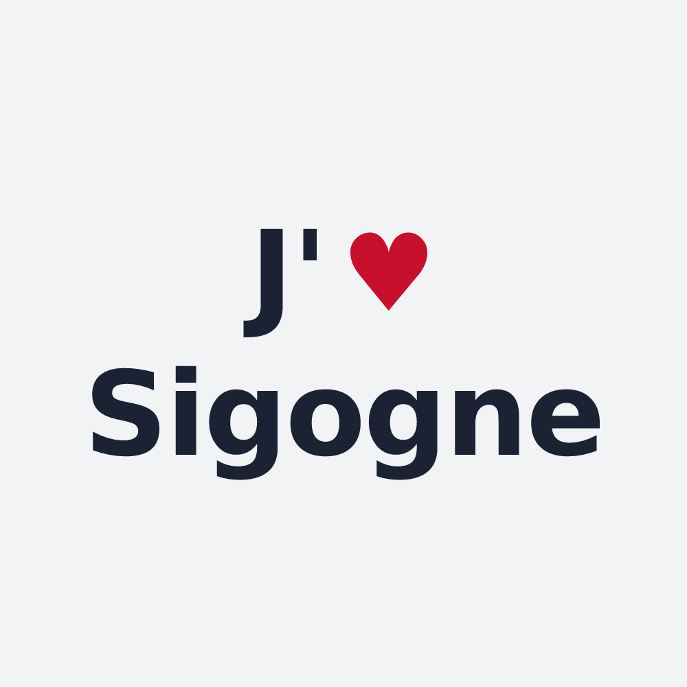 Poster personnalisé Sigogne — design J'aime Sigogne