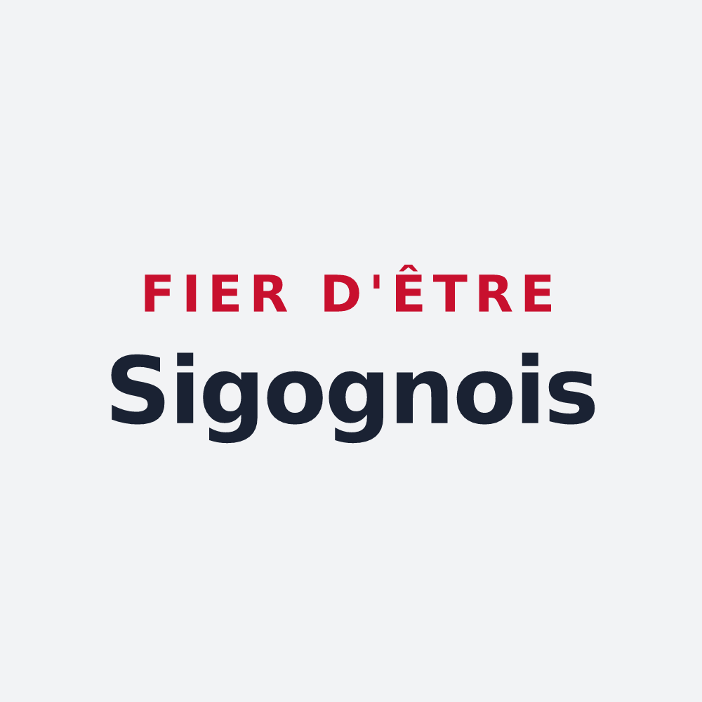 Poster « Fier d'être Sigognois » — design pour Sigogne