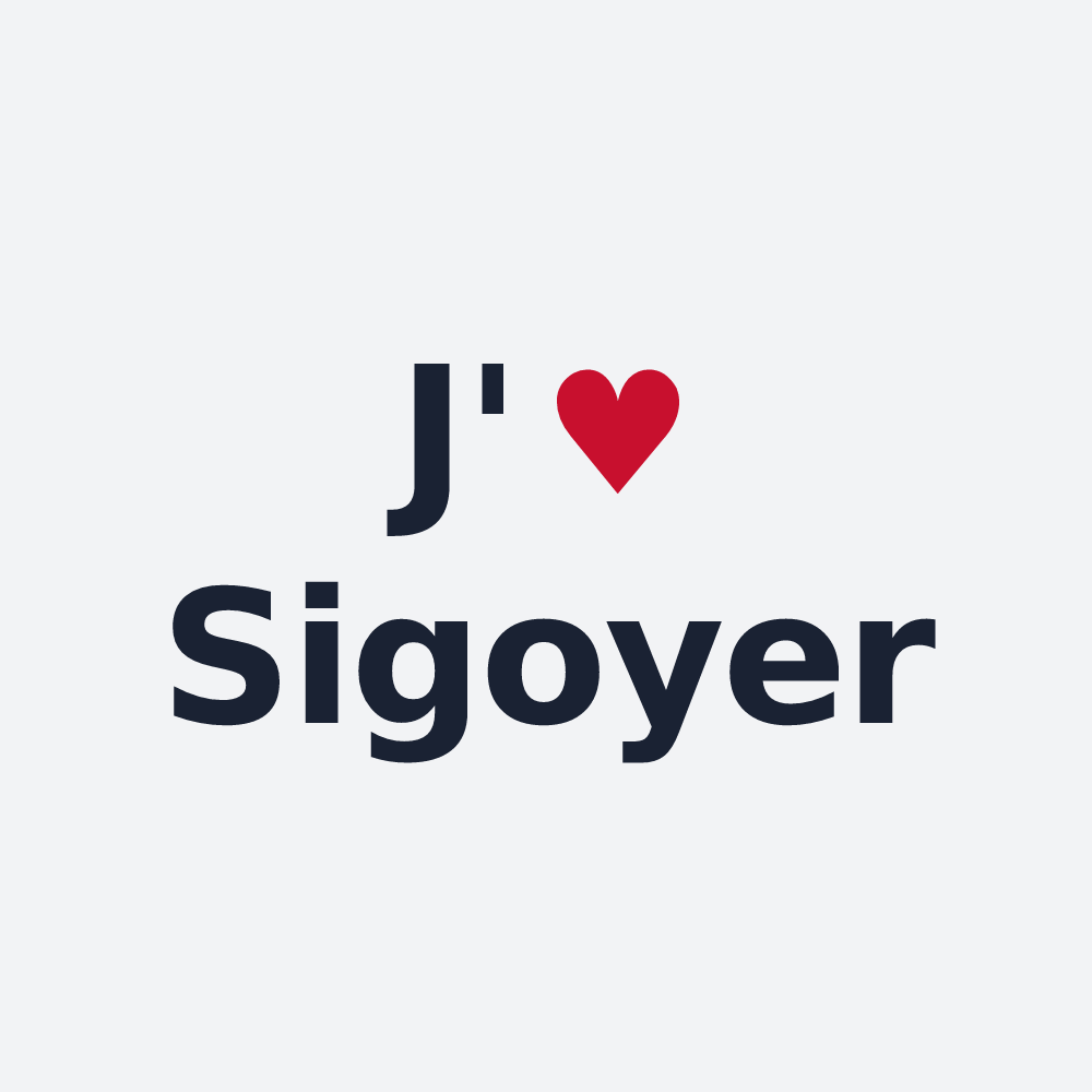 Poster personnalisé Sigoyer — design « J'aime Sigoyer » imprimé sur le poster