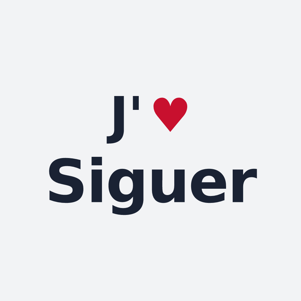 Poster personnalisé Siguer — design J'aime Siguer