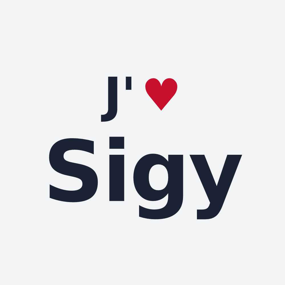 Poster personnalisé Sigy — design J'aime Sigy