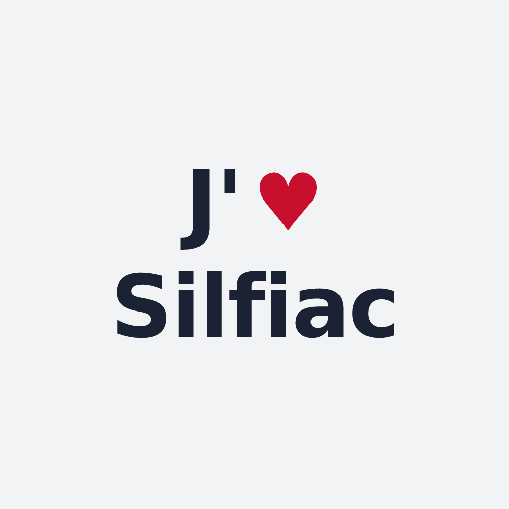 Poster personnalisé Silfiac — design J'aime Silfiac