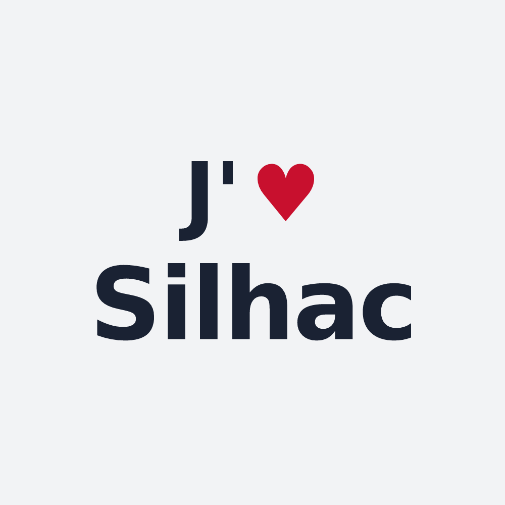 Poster personnalisé Silhac — design J'aime Silhac