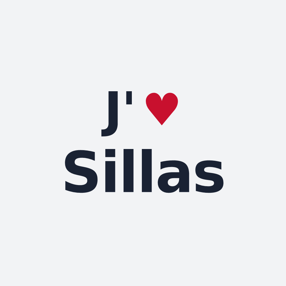 Poster personnalisé Sillas — design J'aime Sillas