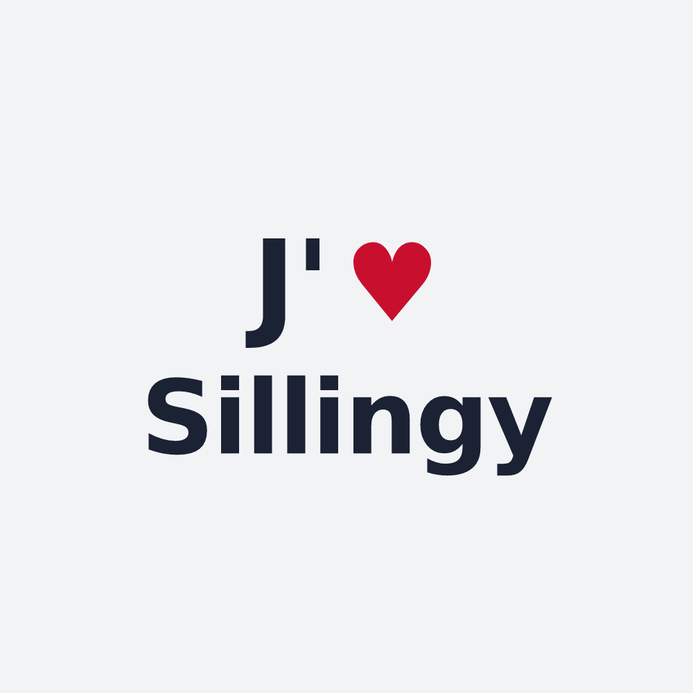 Poster personnalisé Sillingy — design J'aime Sillingy