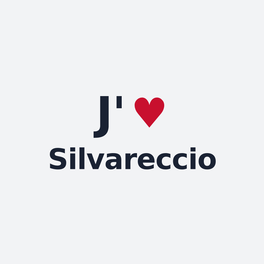 Poster personnalisé Silvareccio — design J'aime Silvareccio