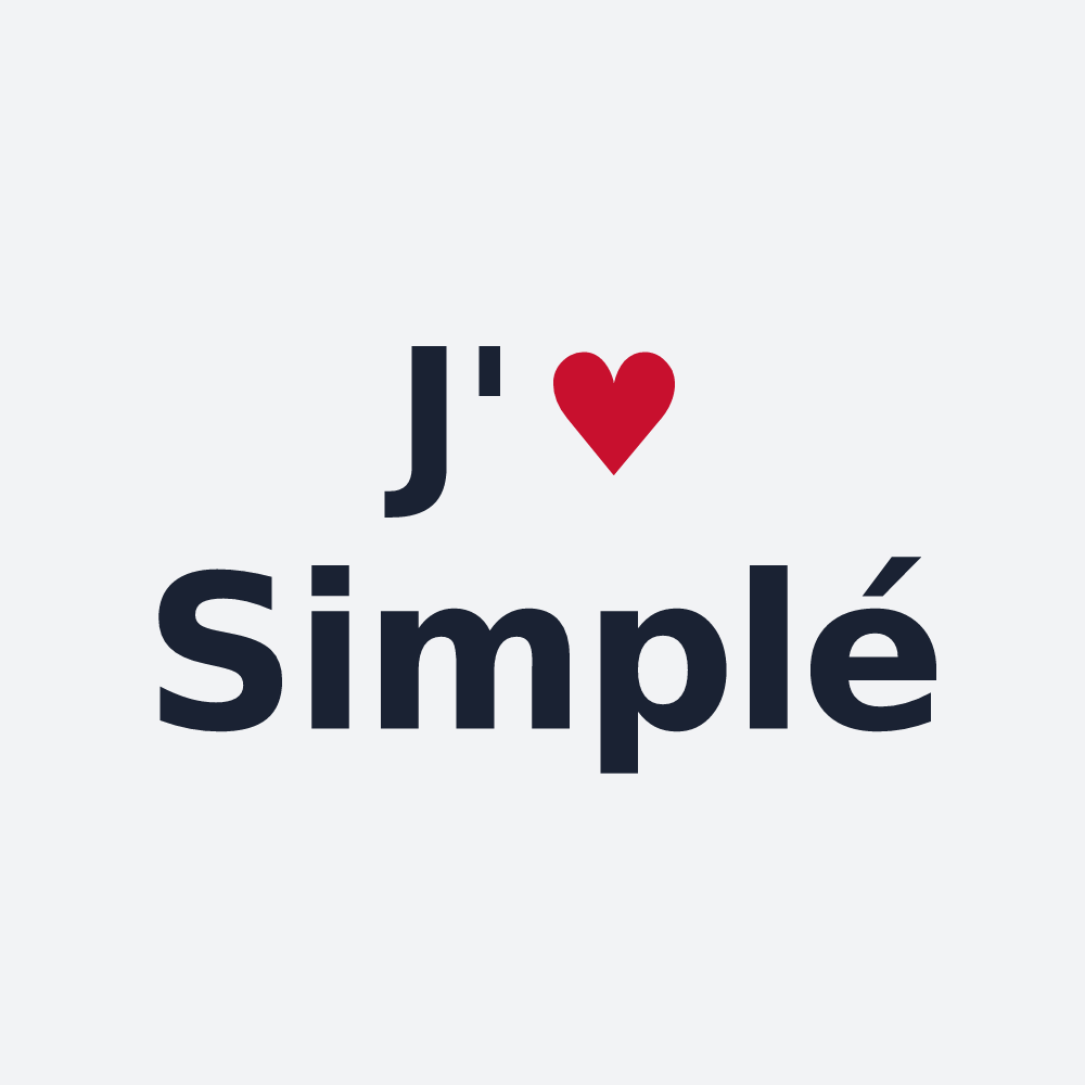 Poster personnalisé Simplé — design J'aime Simplé