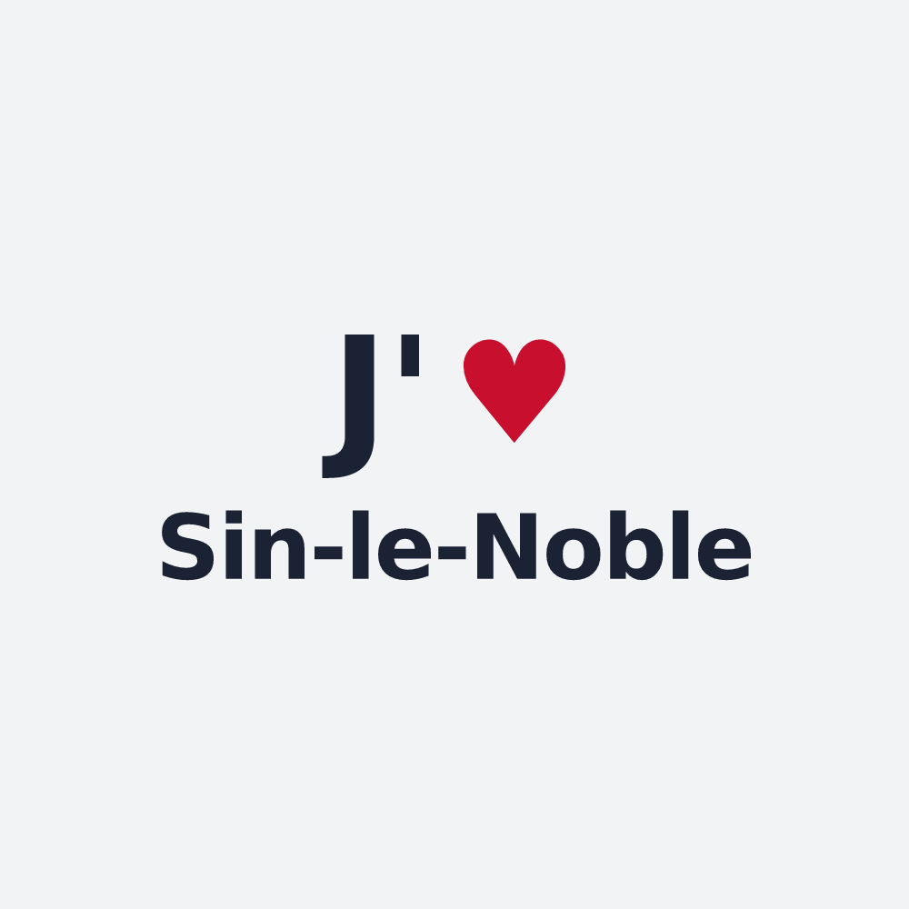 Poster personnalisé Sin-le-Noble — design J'aime Sin-le-Noble