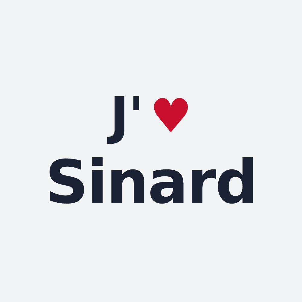Poster personnalisé Sinard — design J'aime Sinard