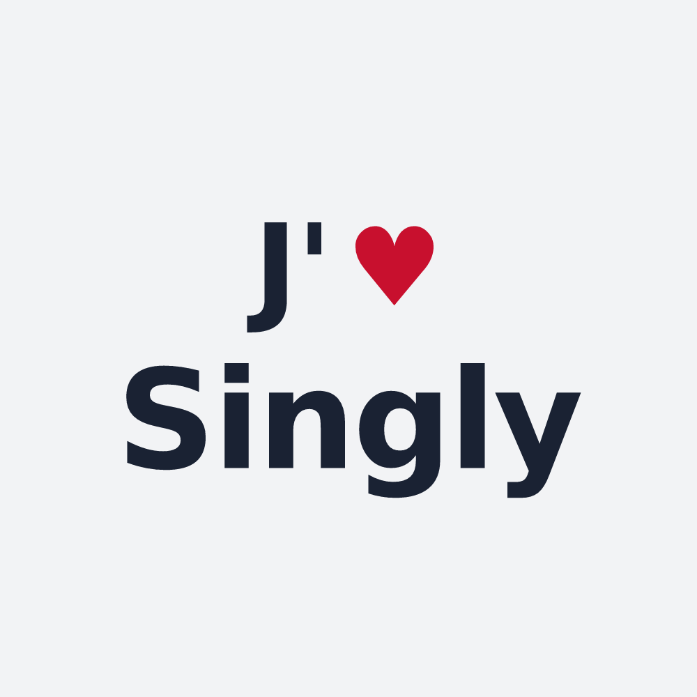 Poster personnalisé Singly — design J'aime Singly