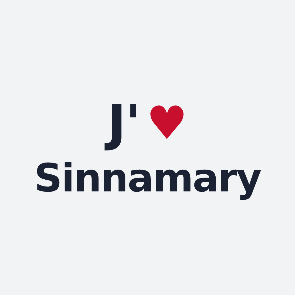 Poster personnalisé Sinnamary — design J'aime Sinnamary