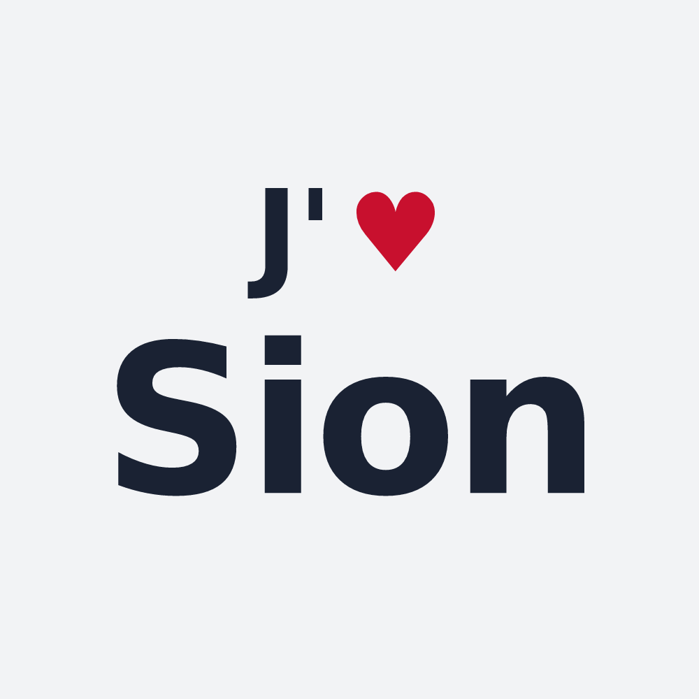 Poster personnalisé Sion — design « J'aime Sion » imprimé sur le poster