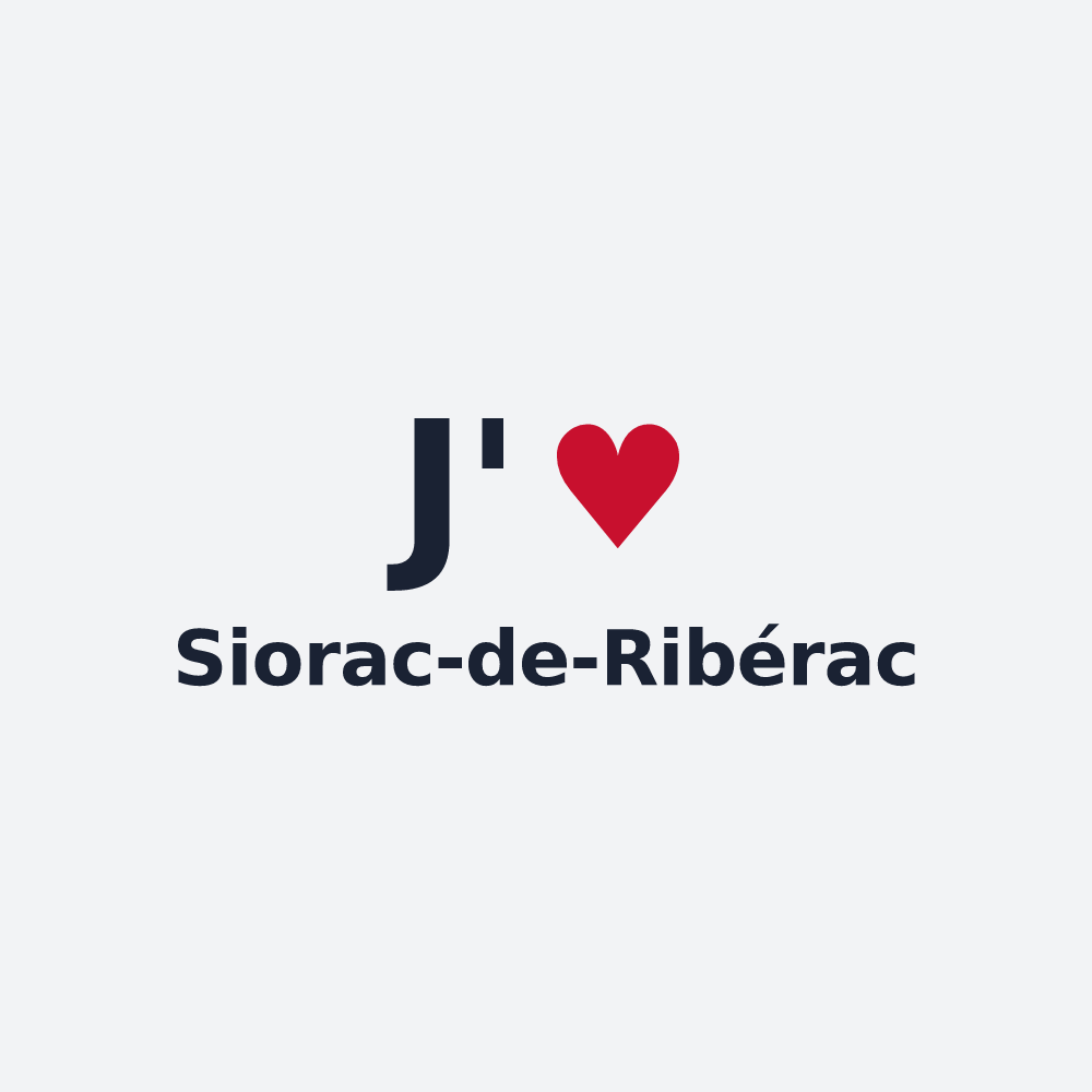 Poster personnalisé Siorac-de-Ribérac — design J'aime Siorac-de-Ribérac