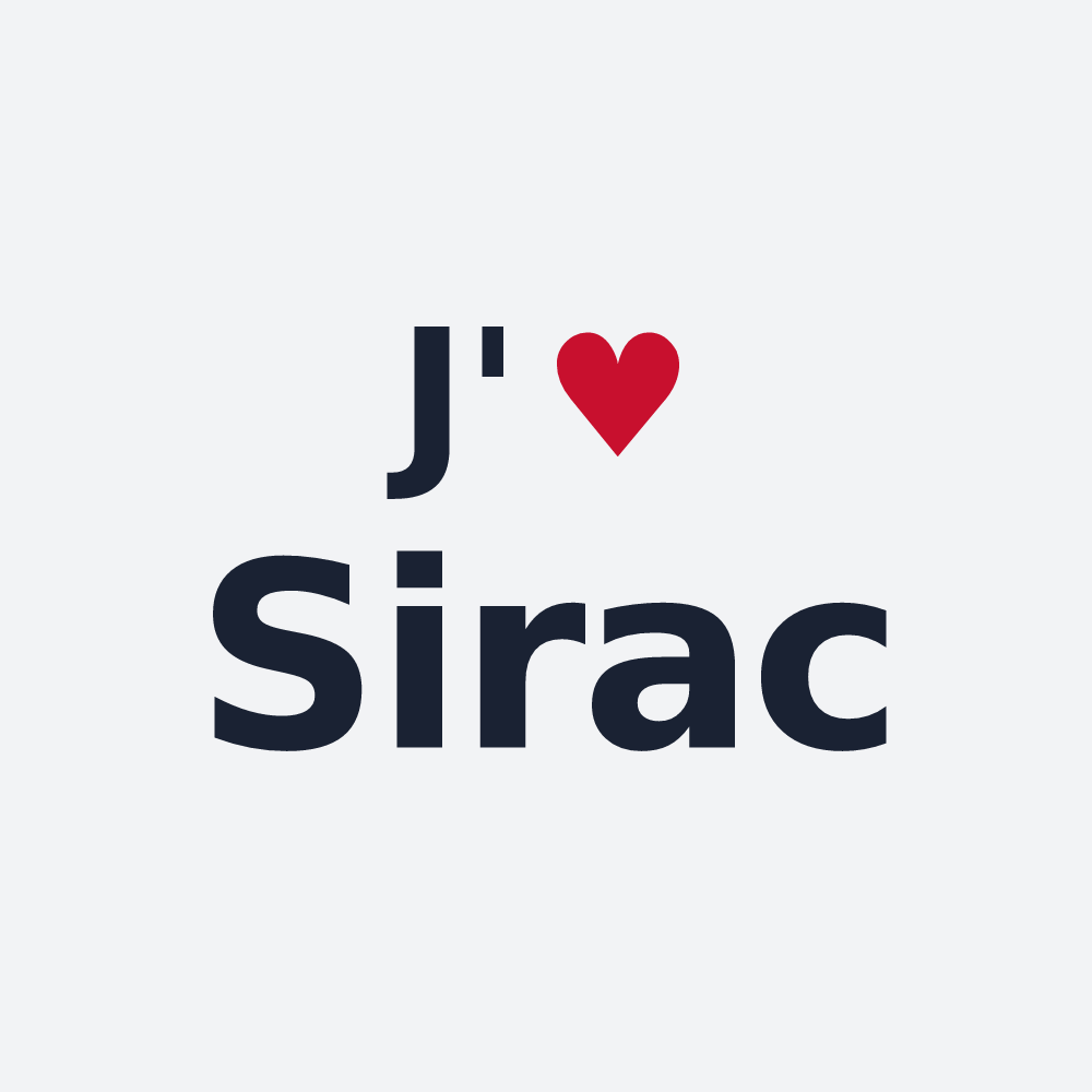 Poster personnalisé Sirac — design J'aime Sirac