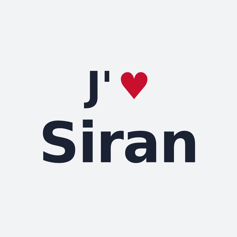 Poster personnalisé Siran — design J'aime Siran