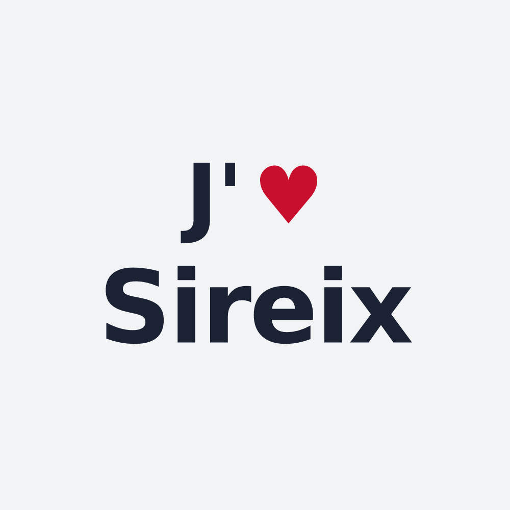 Poster personnalisé Sireix — design J'aime Sireix