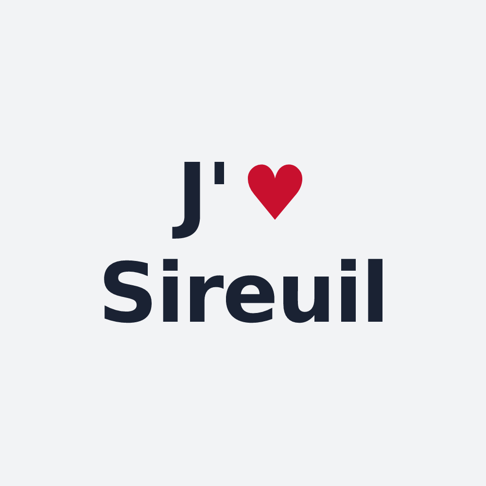 Poster personnalisé Sireuil — design J'aime Sireuil