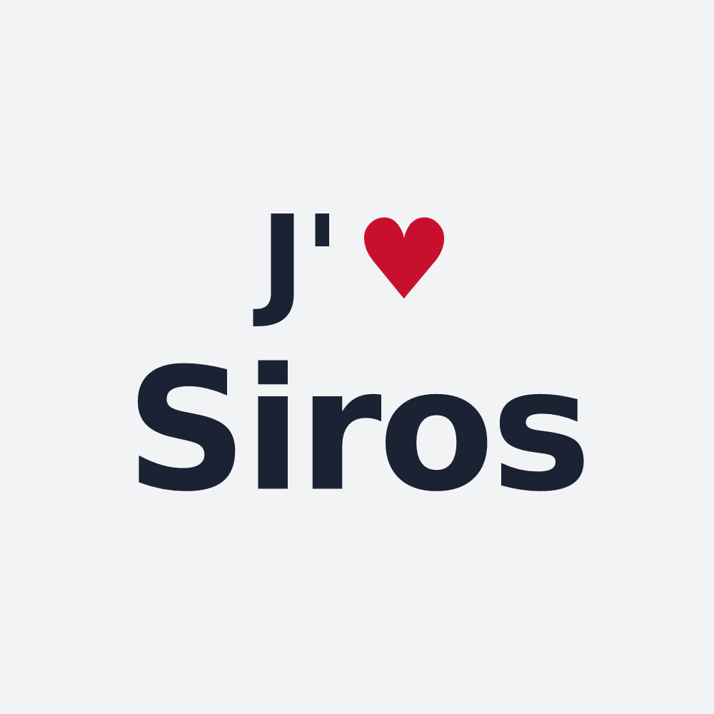 Poster personnalisé Siros — design J'aime Siros
