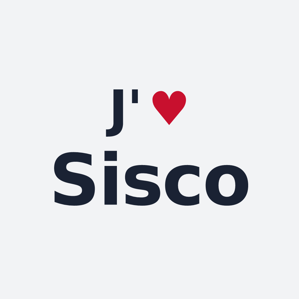 Poster personnalisé Sisco — design J'aime Sisco