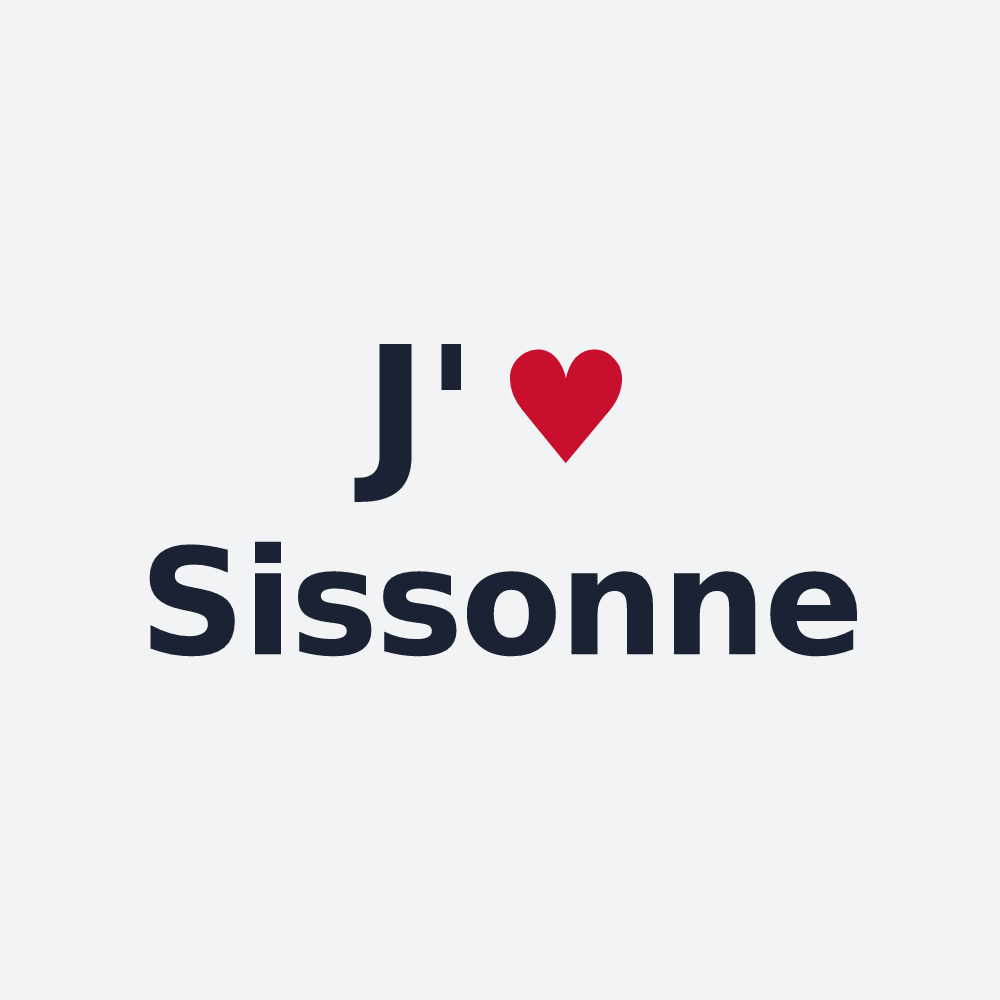 Poster personnalisé Sissonne — design J'aime Sissonne