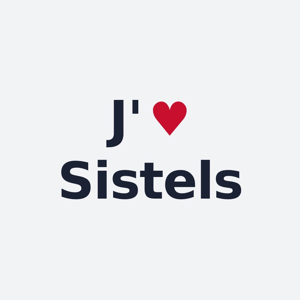 Poster personnalisé Sistels — design J'aime Sistels