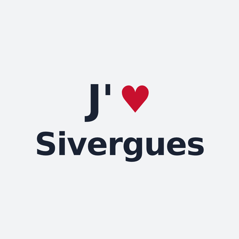 Poster personnalisé Sivergues — design « J'aime Sivergues » imprimé sur le poster