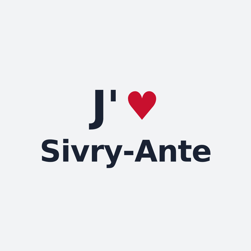 Poster personnalisé Sivry-Ante — design J'aime Sivry-Ante