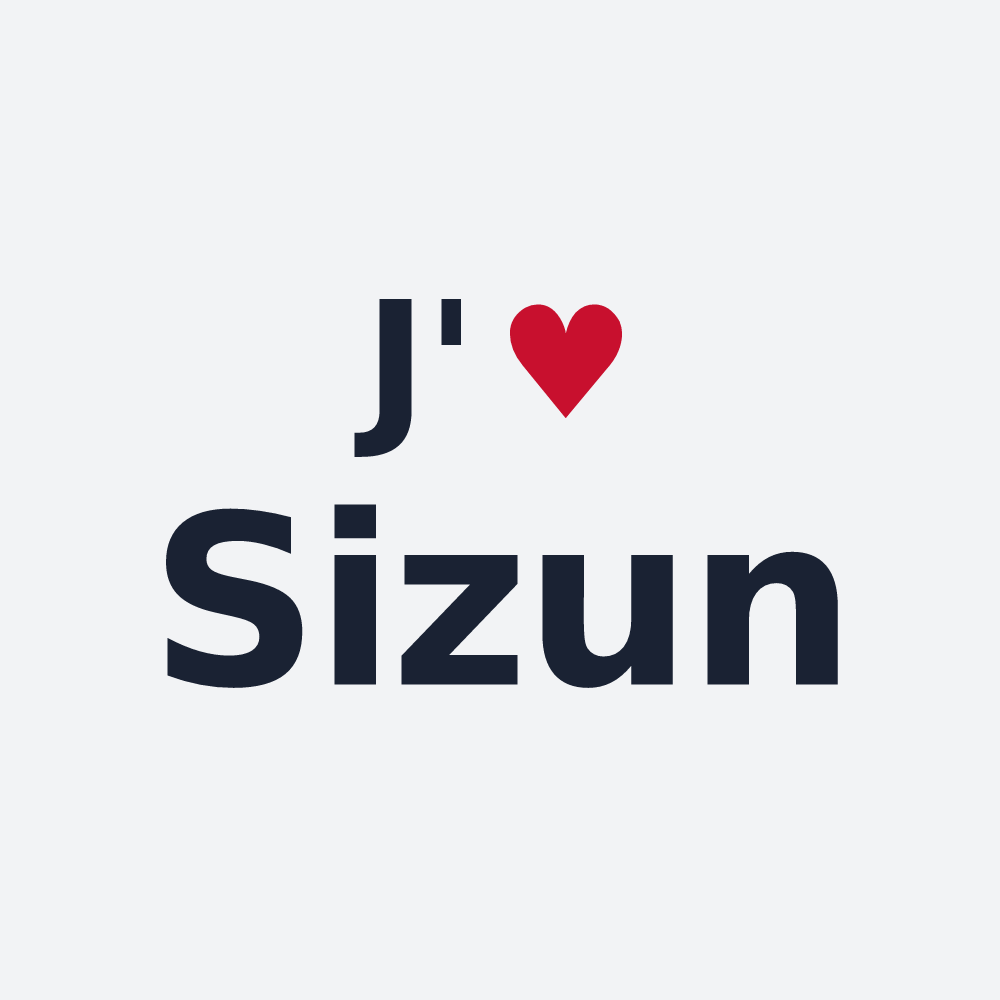 Poster personnalisé Sizun — design J'aime Sizun