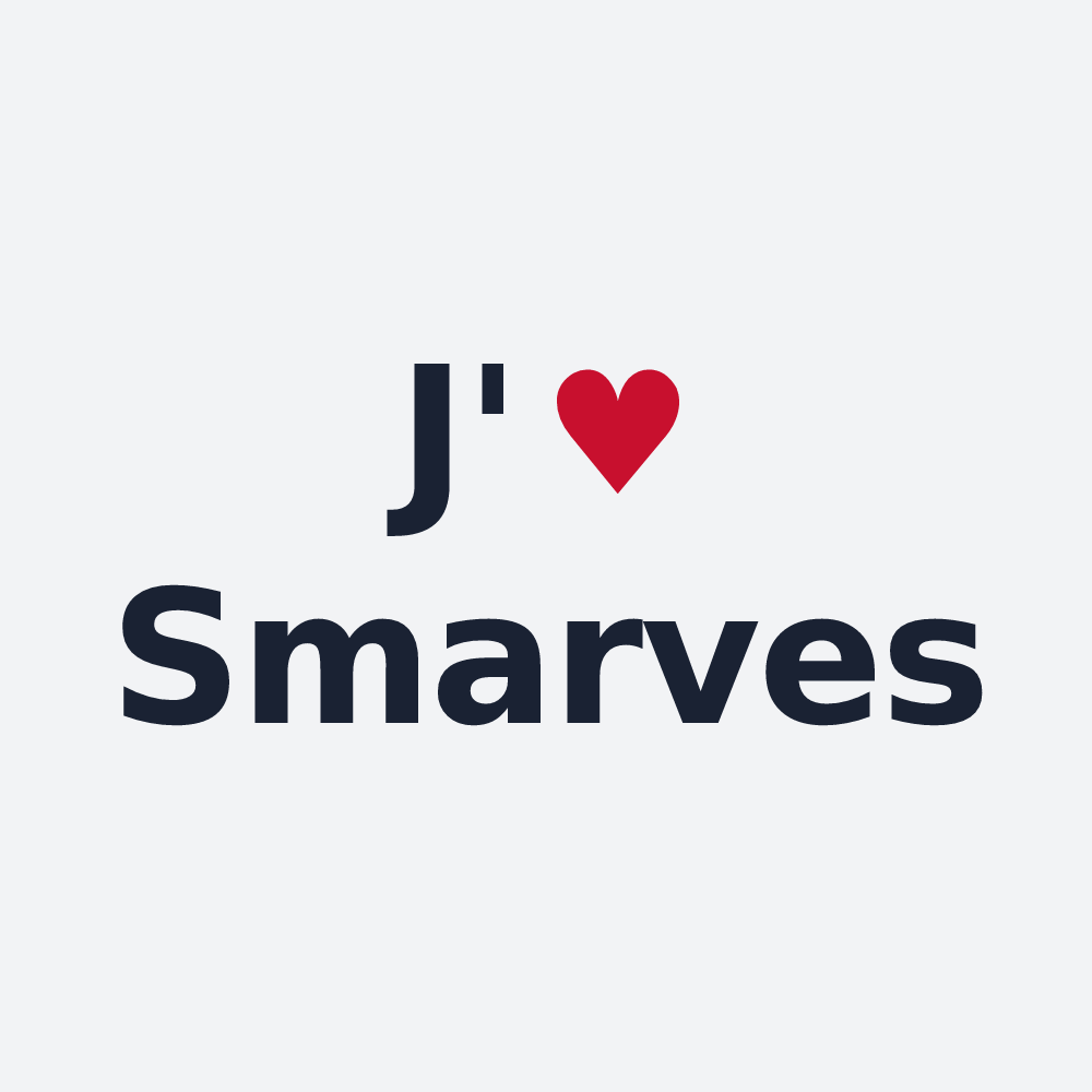 Poster personnalisé Smarves — design J'aime Smarves