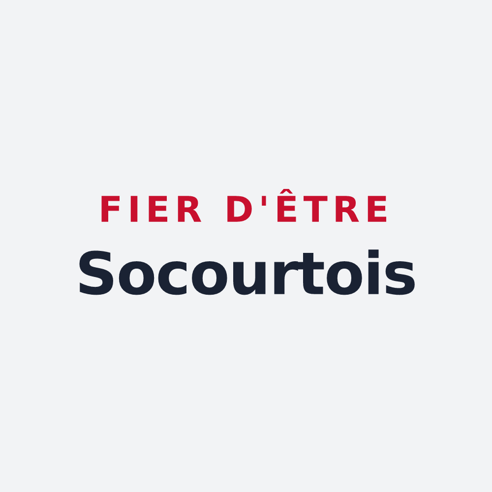 Poster « Fier d'être Socourtois » — design pour Socourt