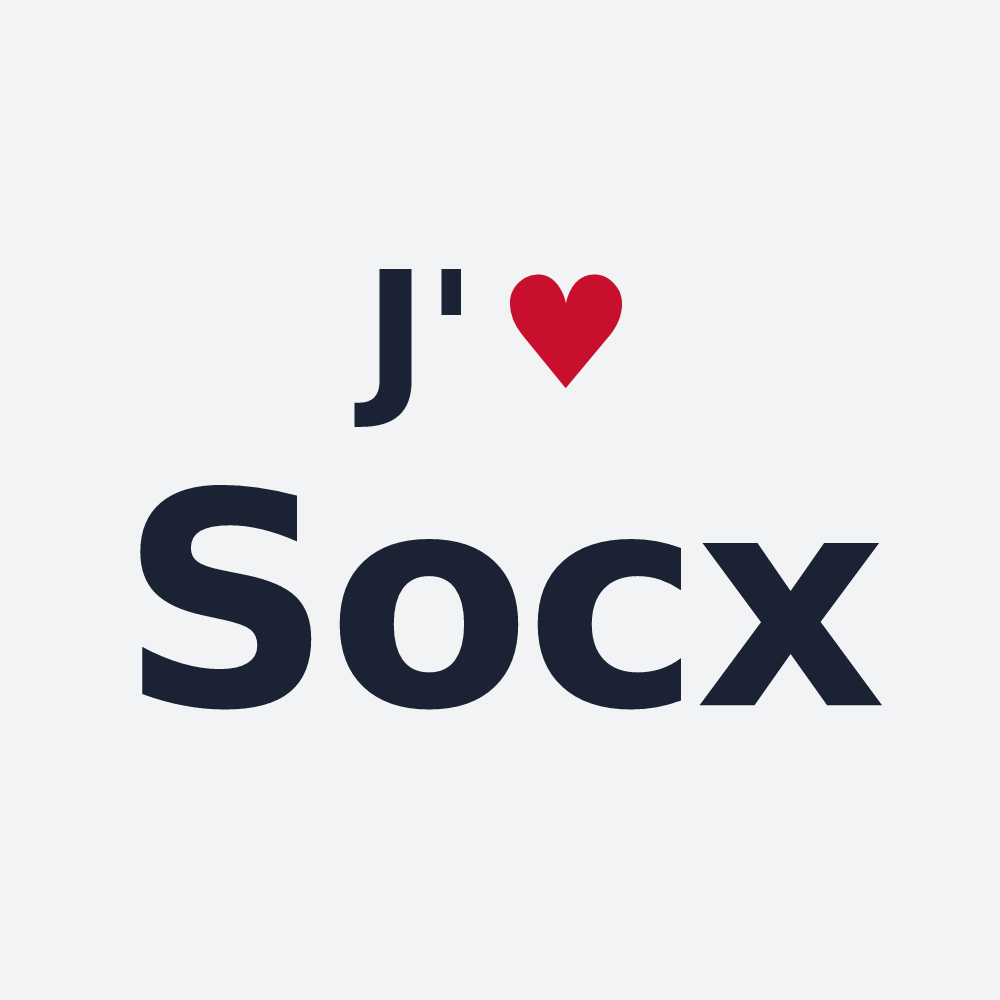 Poster personnalisé Socx — design J'aime Socx