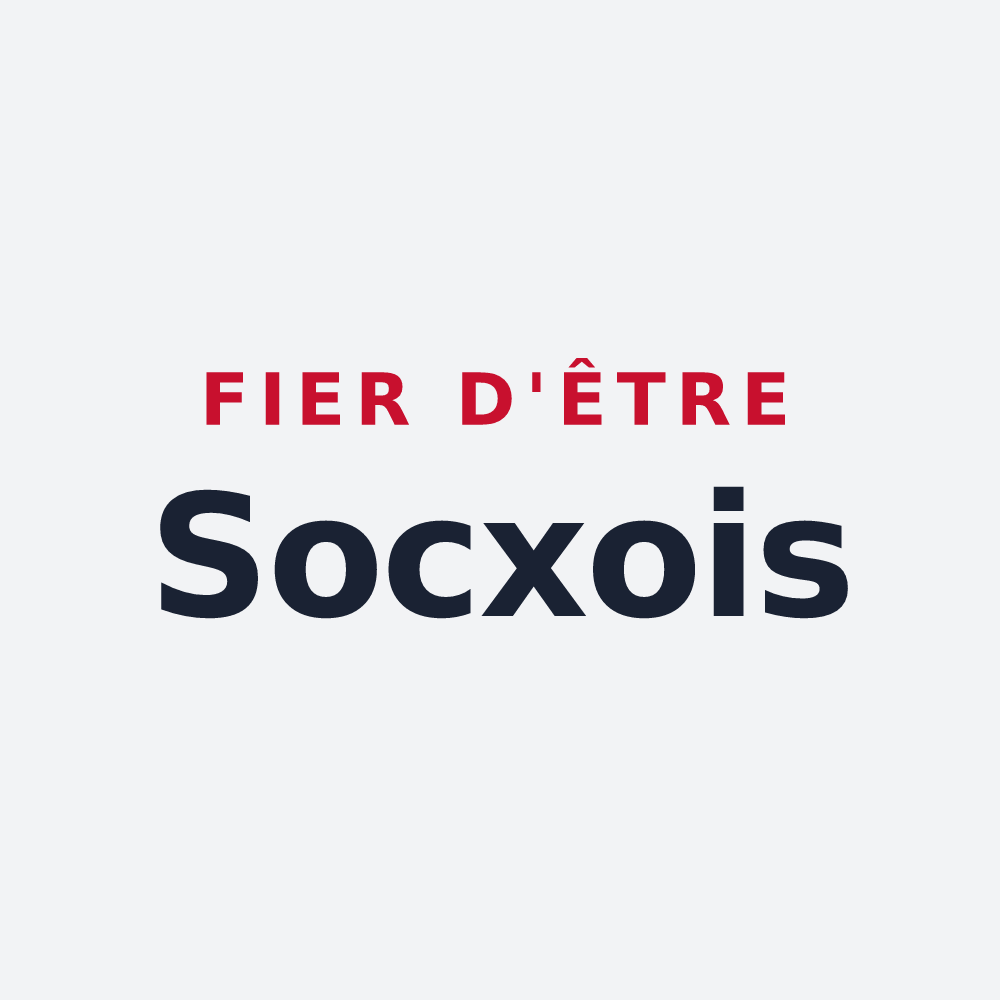 Poster « Fier d'être Socxois » — design pour Socx