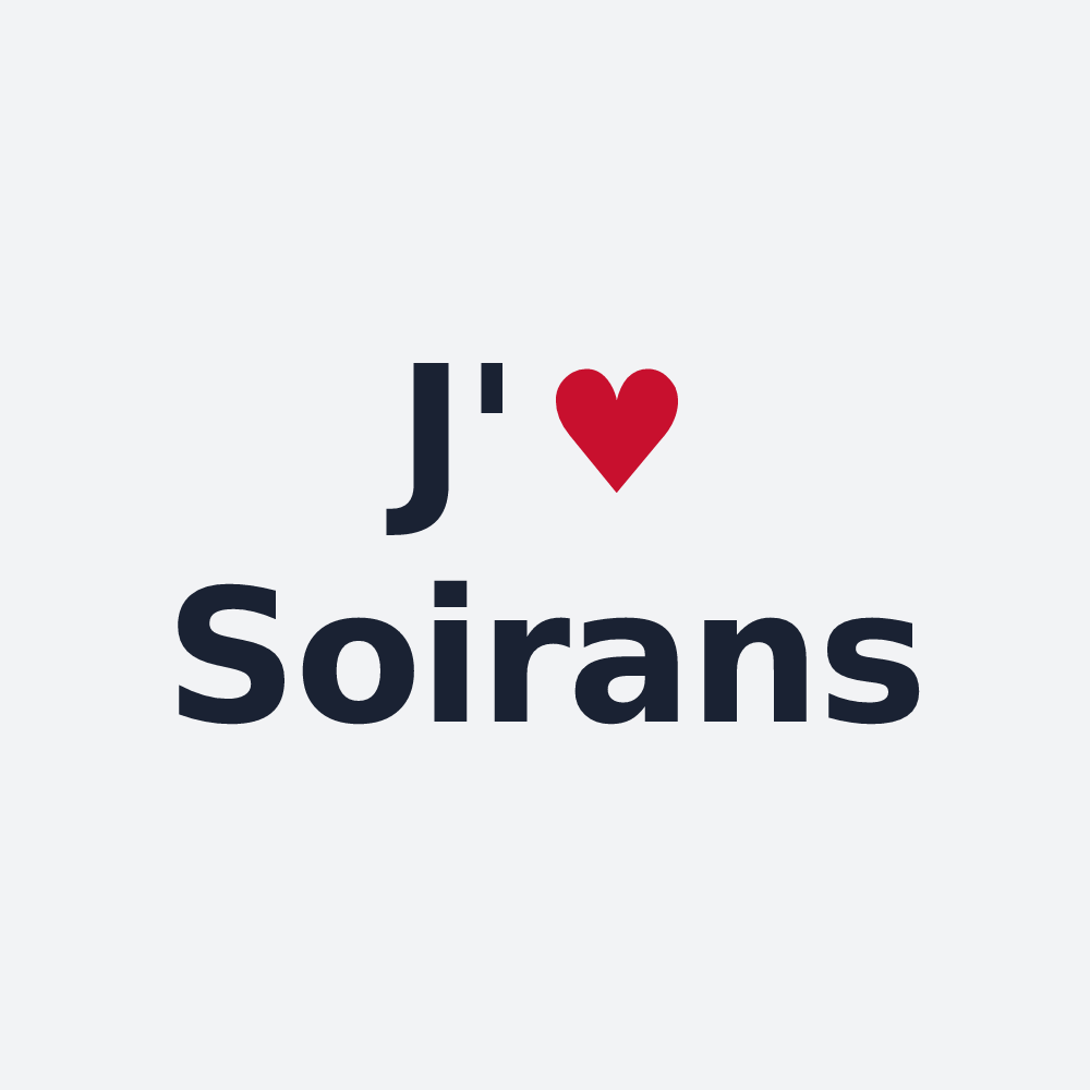 Poster personnalisé Soirans — design « J'aime Soirans » imprimé sur le poster