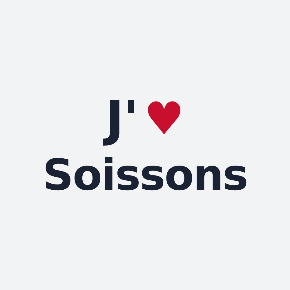 Poster personnalisé Soissons — design J'aime Soissons