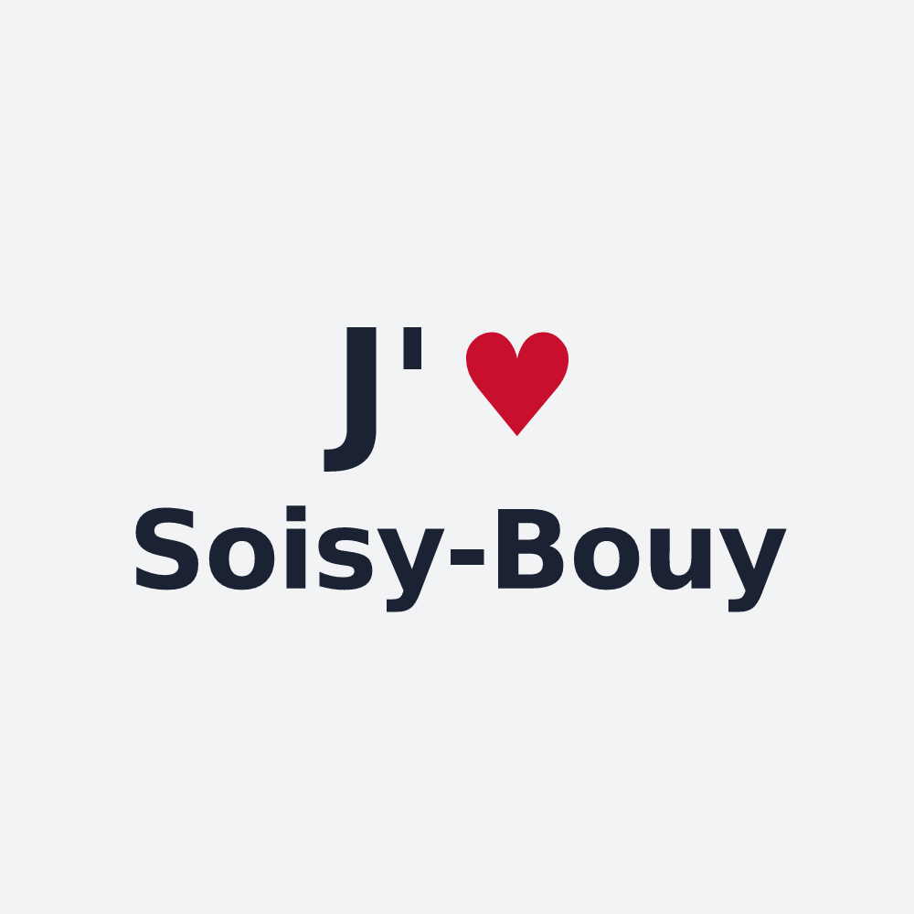Poster personnalisé Soisy-Bouy — design J'aime Soisy-Bouy
