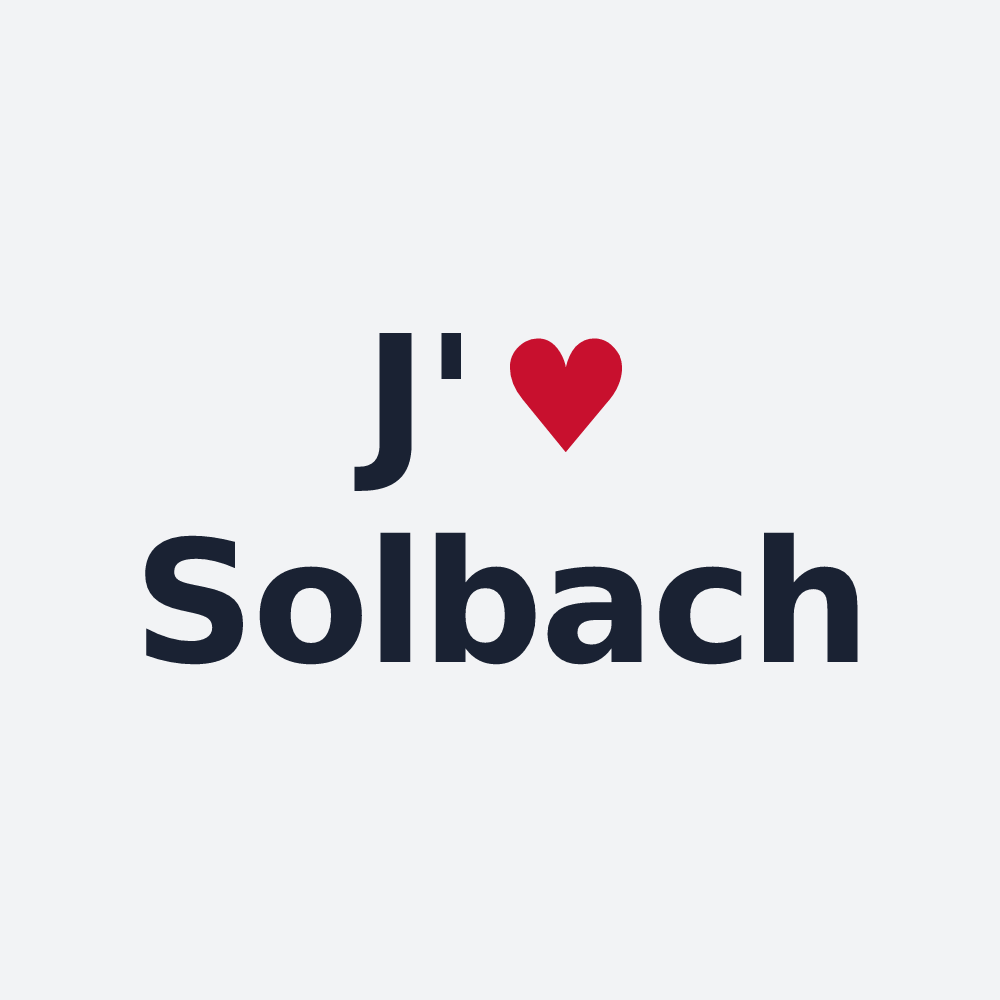 Poster personnalisé Solbach — design J'aime Solbach