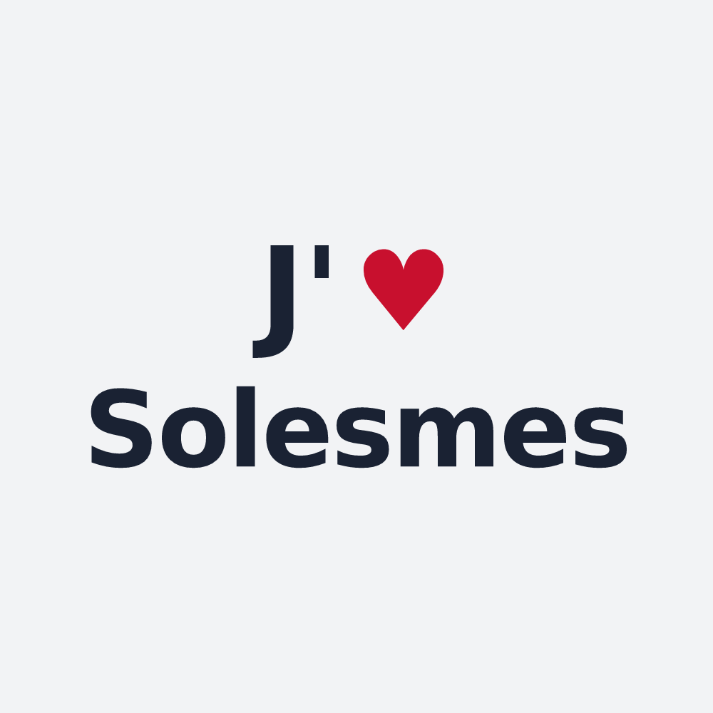 Poster personnalisé Solesmes — design J'aime Solesmes