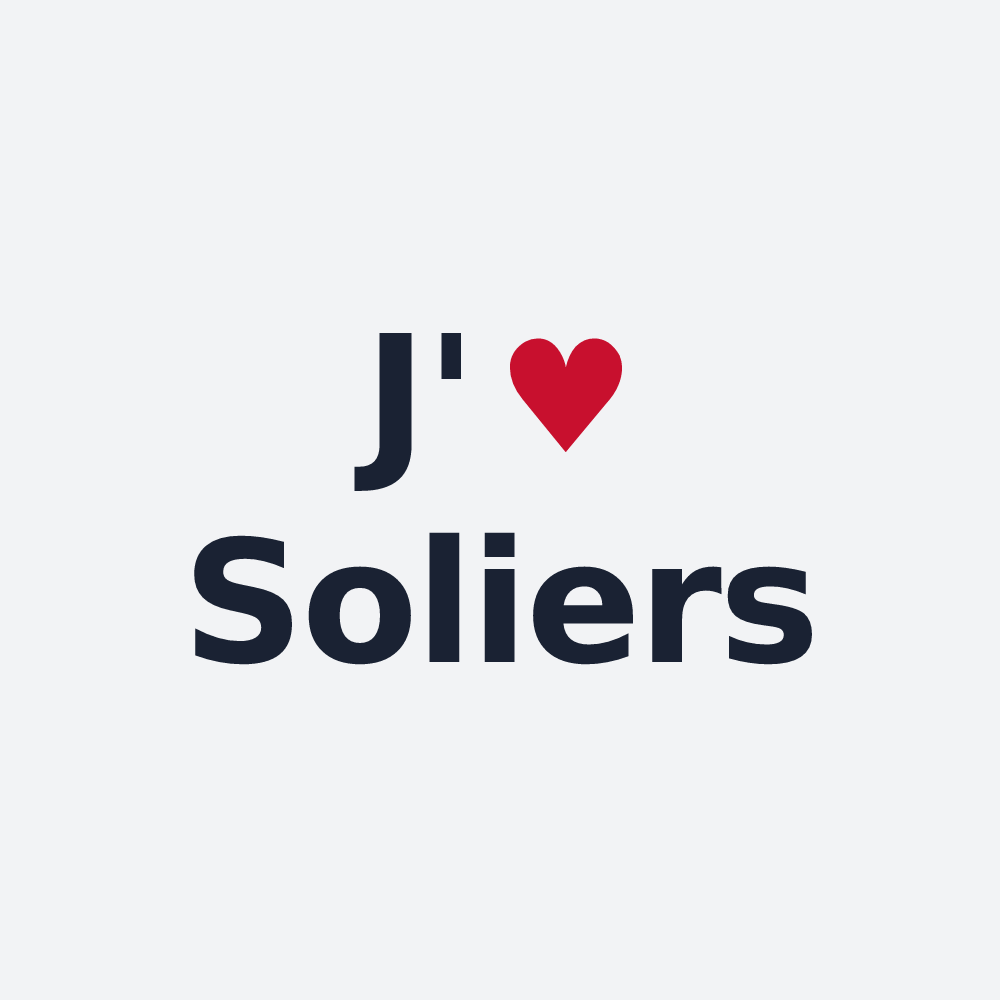 Poster personnalisé Soliers — design J'aime Soliers