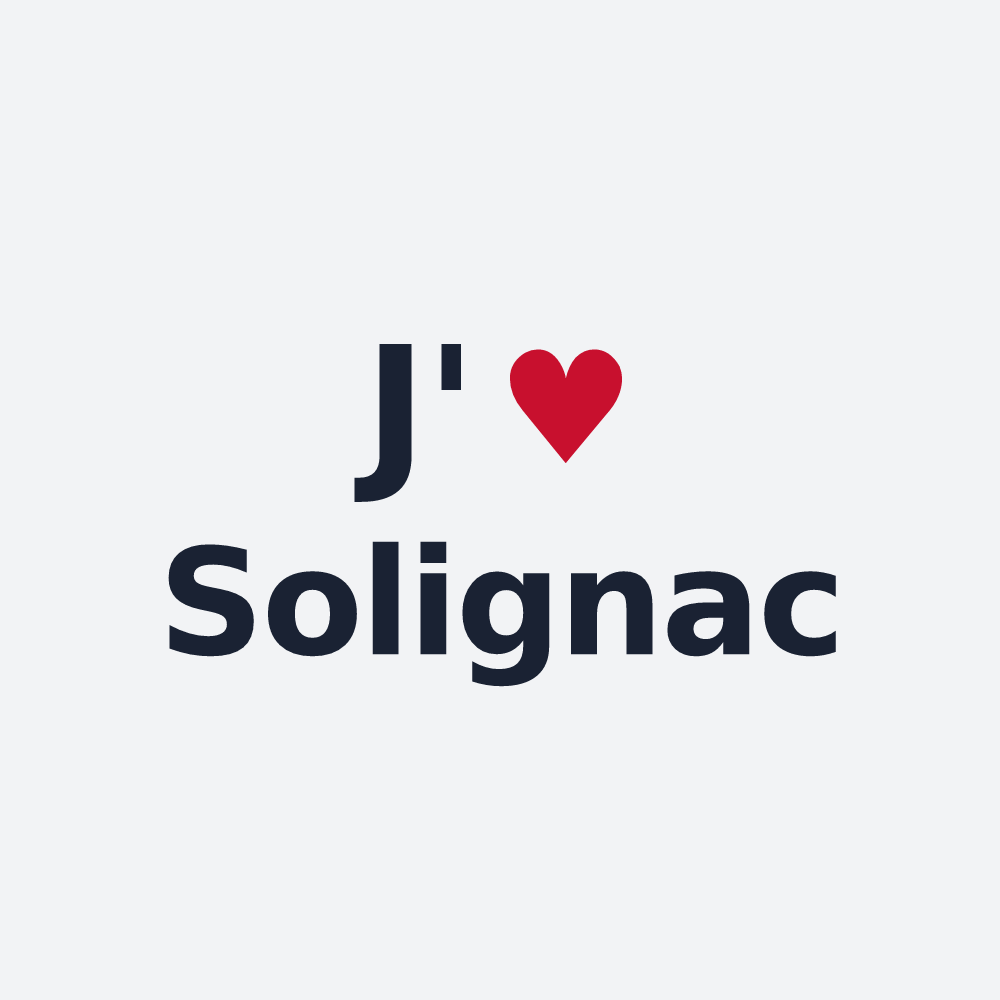 Poster personnalisé Solignac — design J'aime Solignac