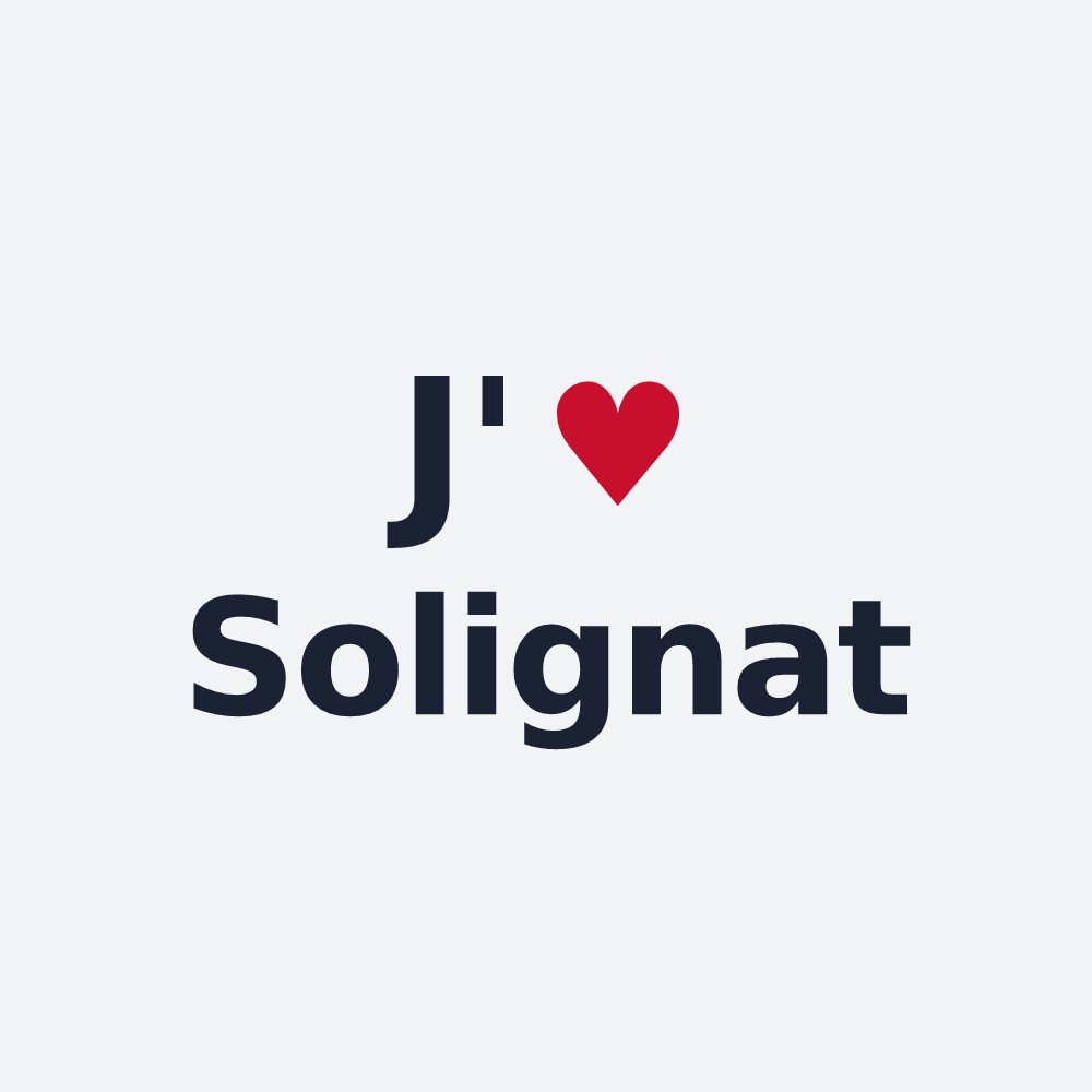 Poster personnalisé Solignat — design J'aime Solignat