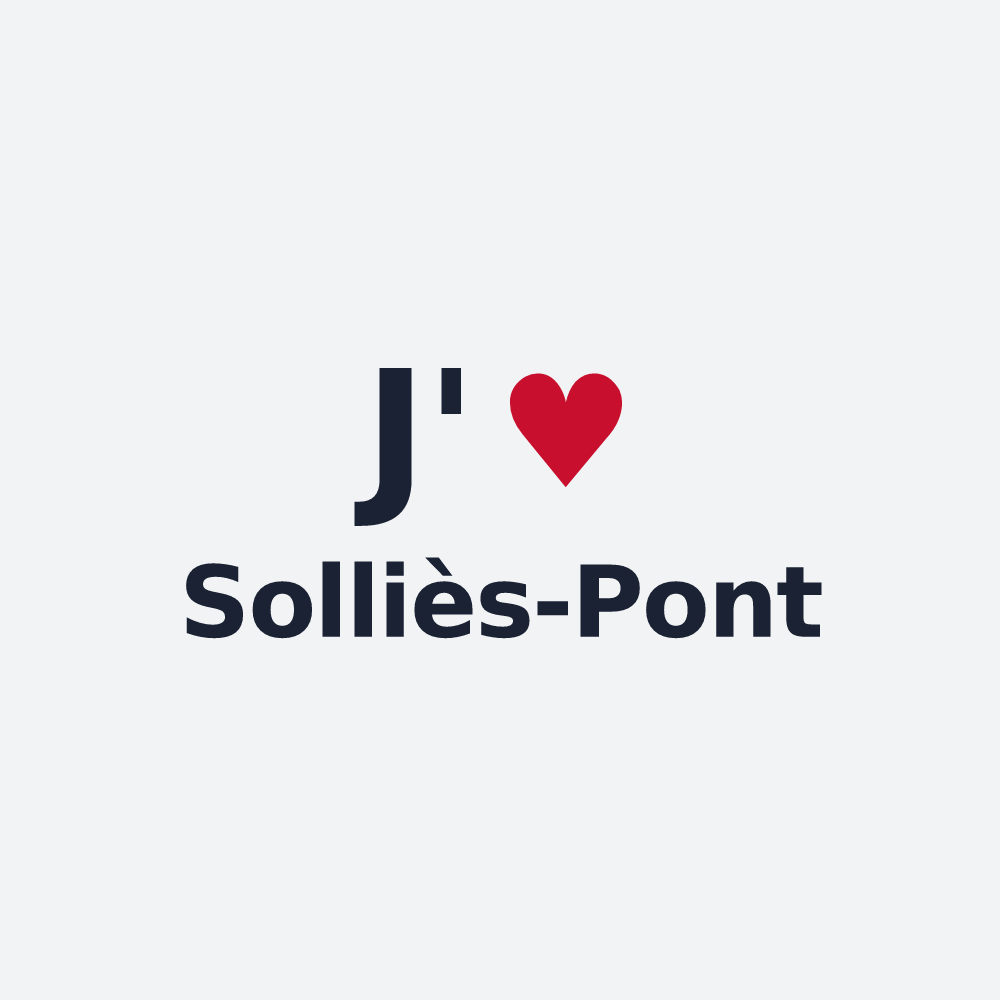 Poster personnalisé Solliès-Pont — design « J'aime Solliès-Pont » imprimé sur le poster