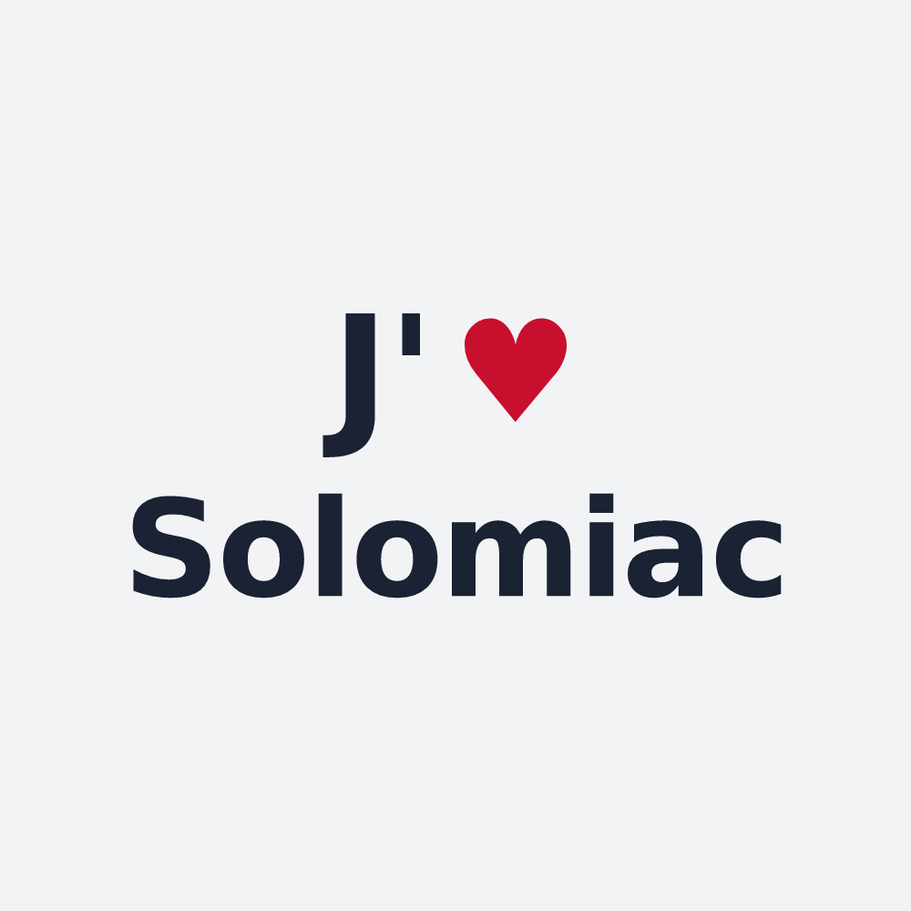 Poster personnalisé Solomiac — design « J'aime Solomiac » imprimé sur le poster