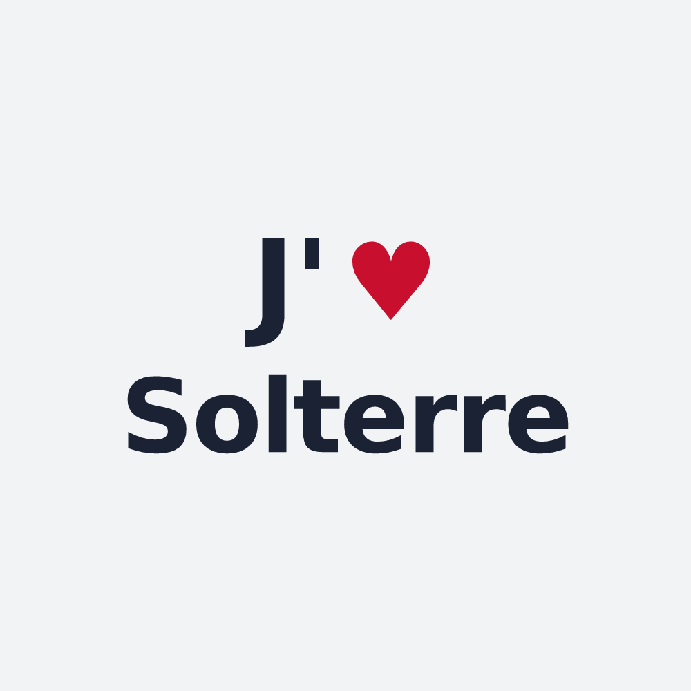 Poster personnalisé Solterre — design J'aime Solterre