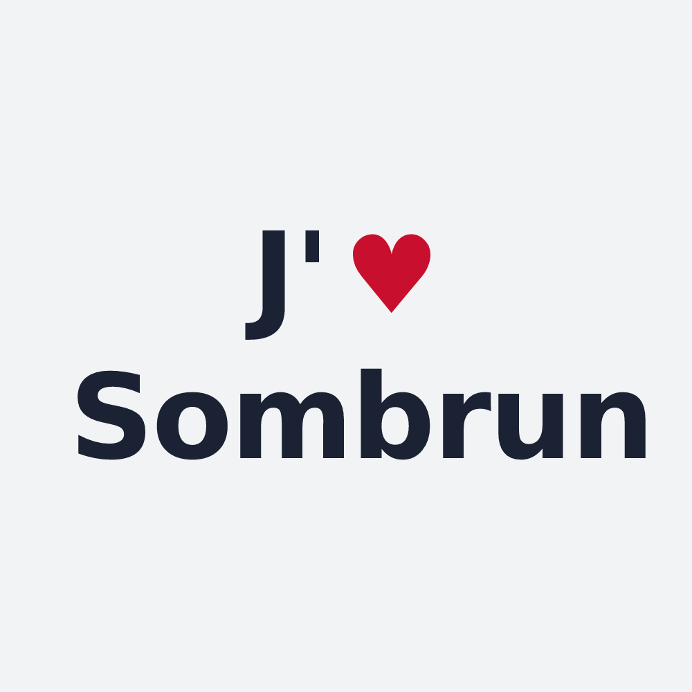 Poster personnalisé Sombrun — design « J'aime Sombrun » imprimé sur le poster