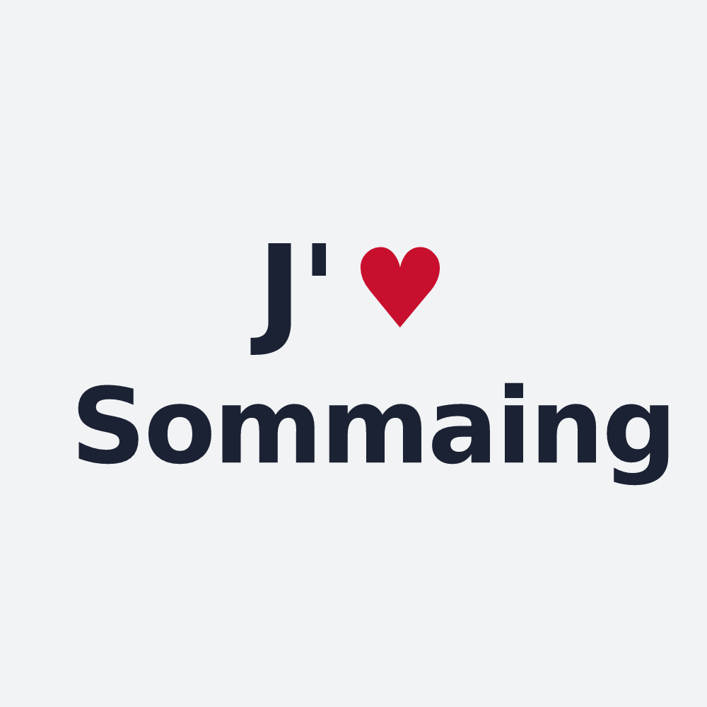 Poster personnalisé Sommaing — design J'aime Sommaing
