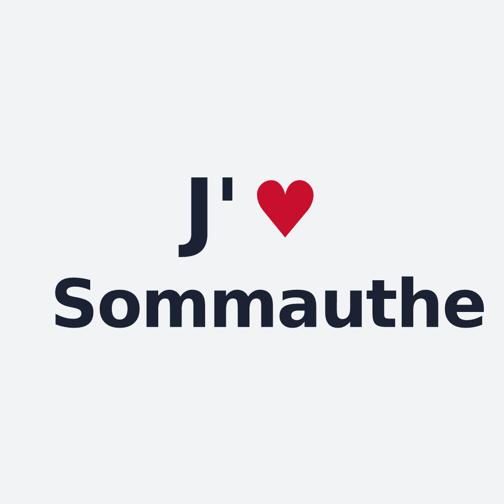 Poster personnalisé Sommauthe — design J'aime Sommauthe