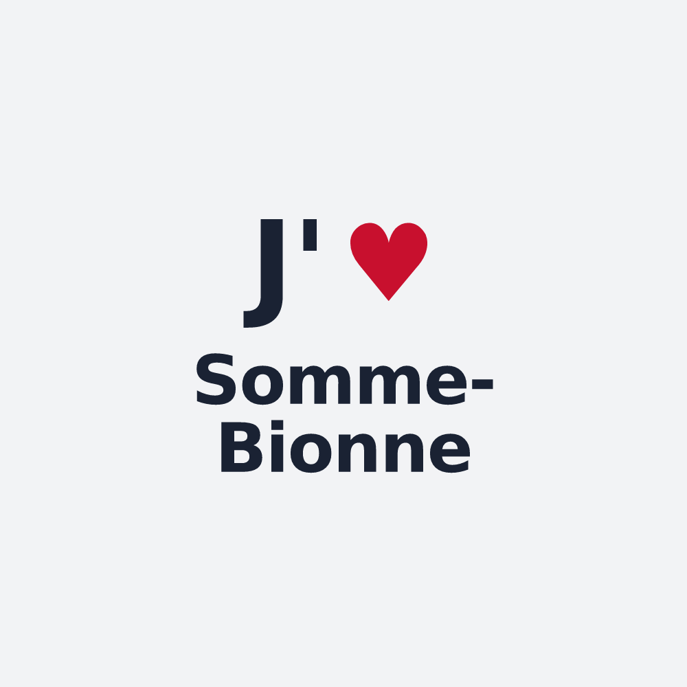 Poster personnalisé Somme-Bionne — design J'aime Somme-Bionne