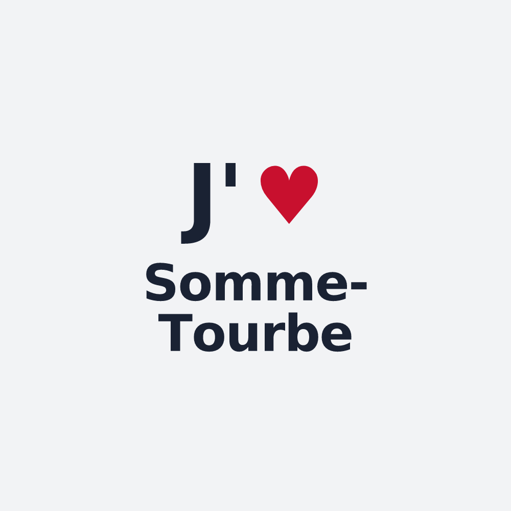 Poster personnalisé Somme-Tourbe — design « J'aime Somme-Tourbe » imprimé sur le poster